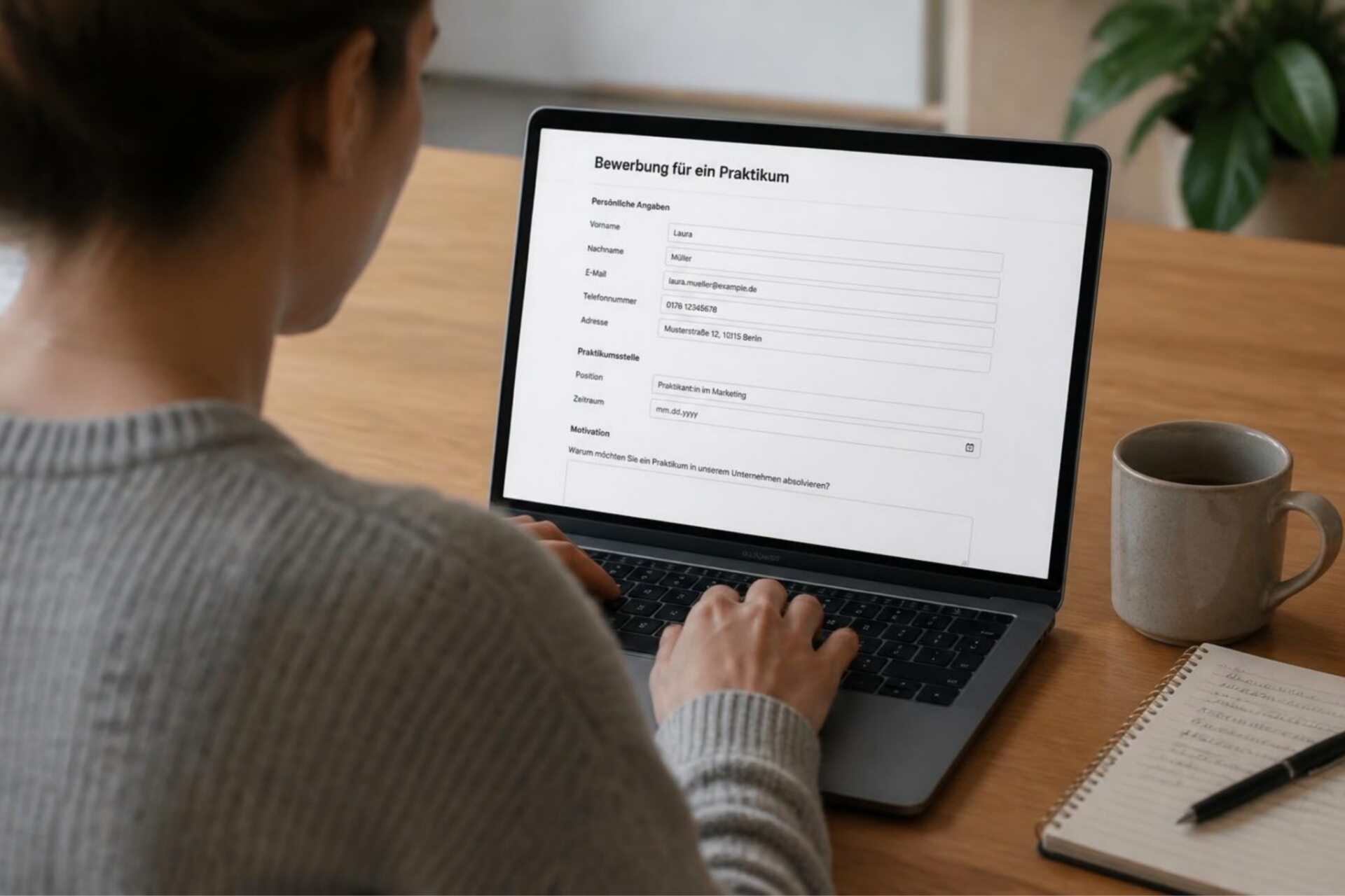 Stockfoto Bewerbung Praktikum